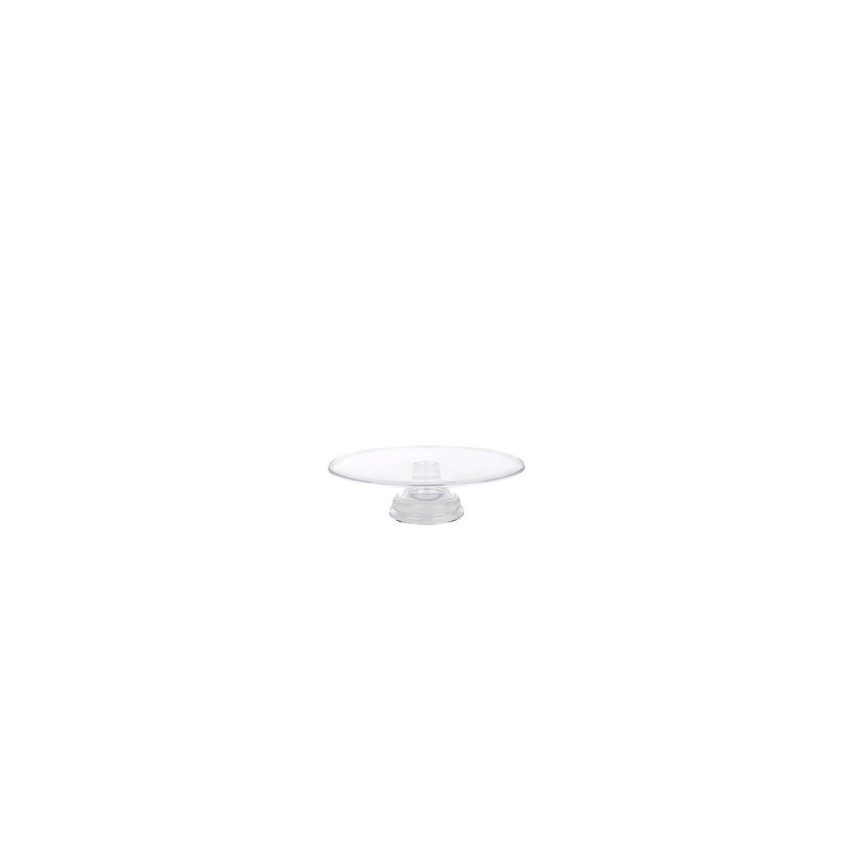 + PLATEAU SUR PIED PLASTIQUE TRANSPARENT Ø 33.5CM HT 10CM