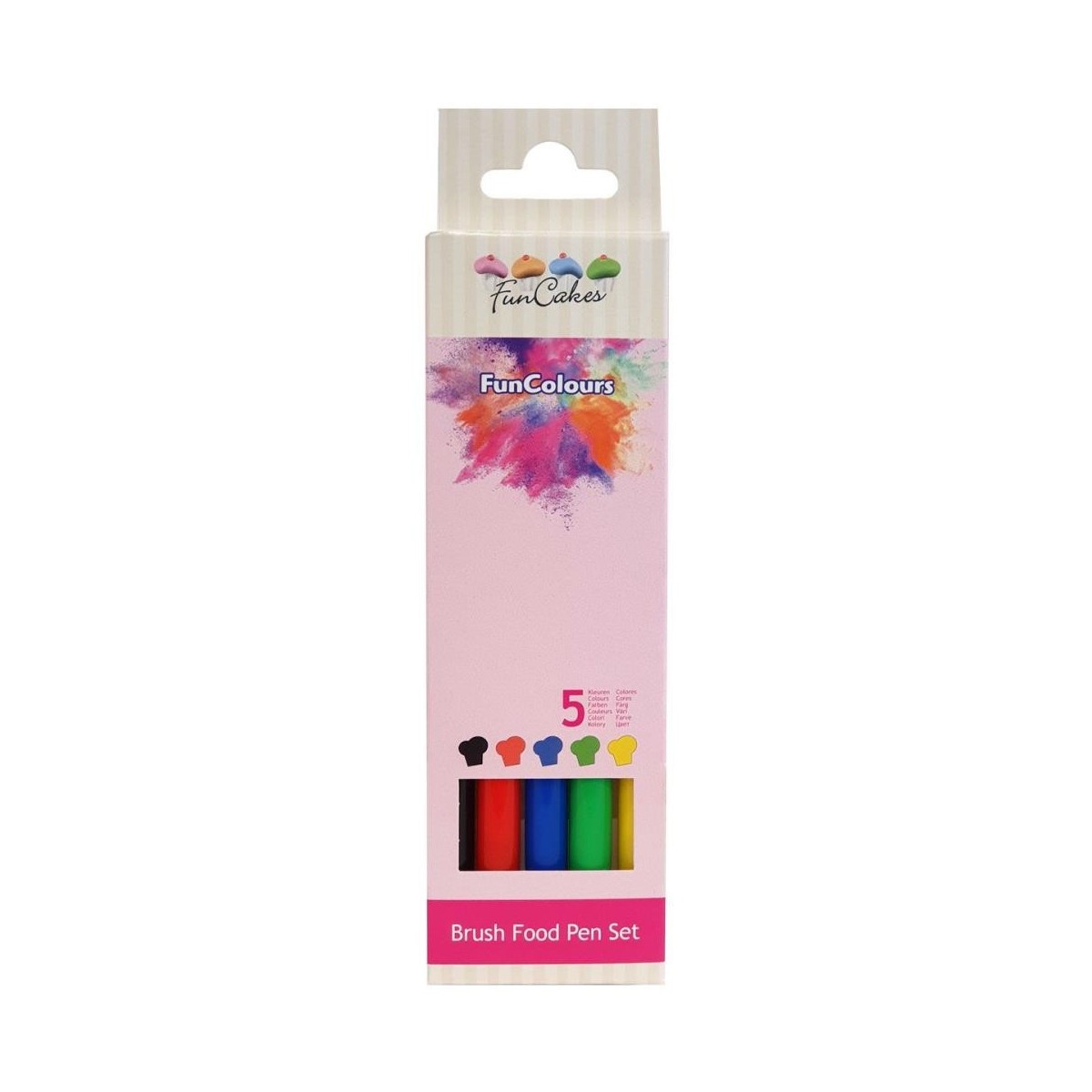 FUNCAKES EETBARE STIFT PRIMAIRE KLEUREN 5 STUKS B