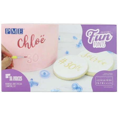 PME TAMPONS CHIFFRES ET CARACTERES SPECIAUX 12MM 31 PCES