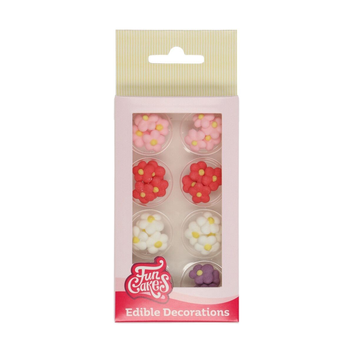 FUNCAKES MINI FLEURS ASSORTIES EN SUCRE Ø 12MM  32PCES 