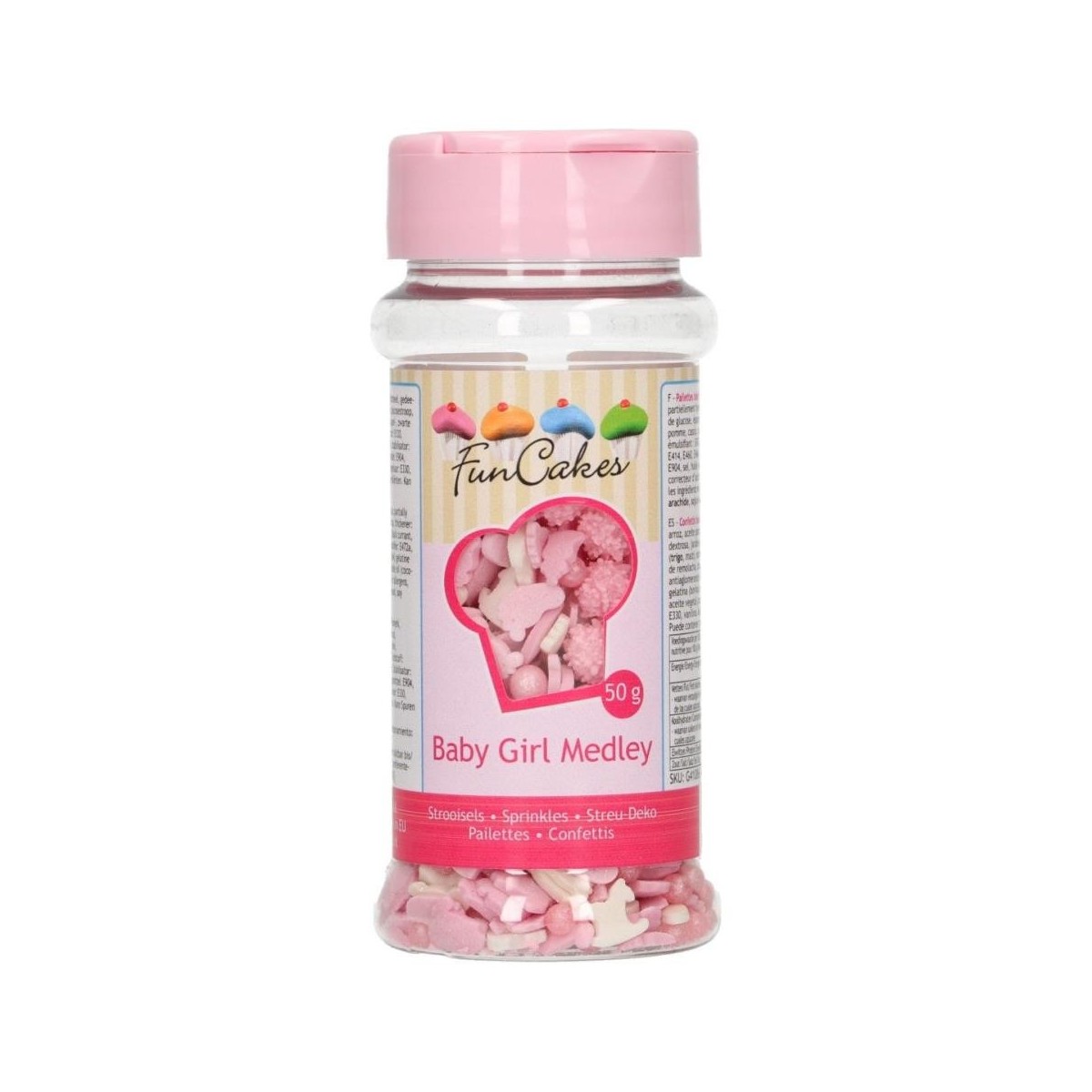 FUNCAKES SPRINKLE MEDLEY BABY GIRL 50G POT