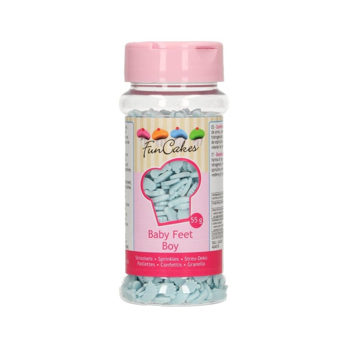 FUNCAKES BABYVOETJES JONGEN 55G POT