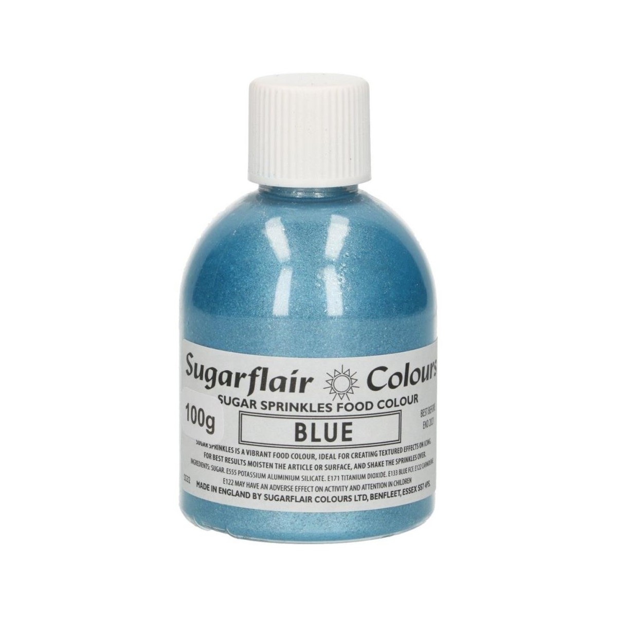 SUGARFLAIR PAILLETTE EN SUCRE SCINTILLANT BLEU 100GR