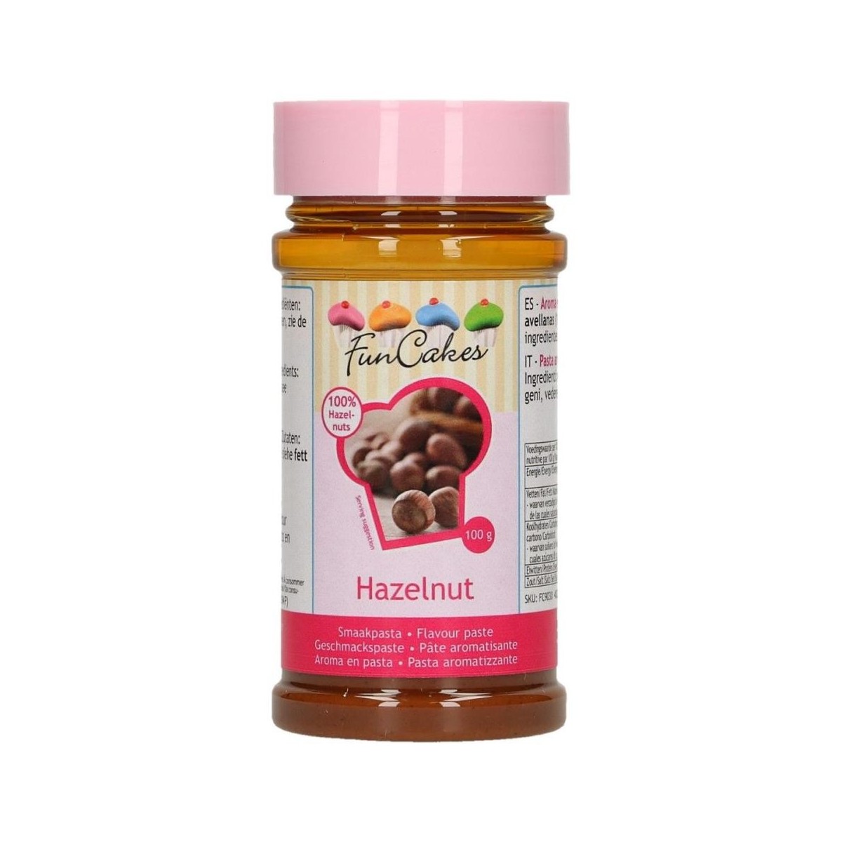 FUNCAKES SMAAKPASTA HAZELNOOT 100G POT