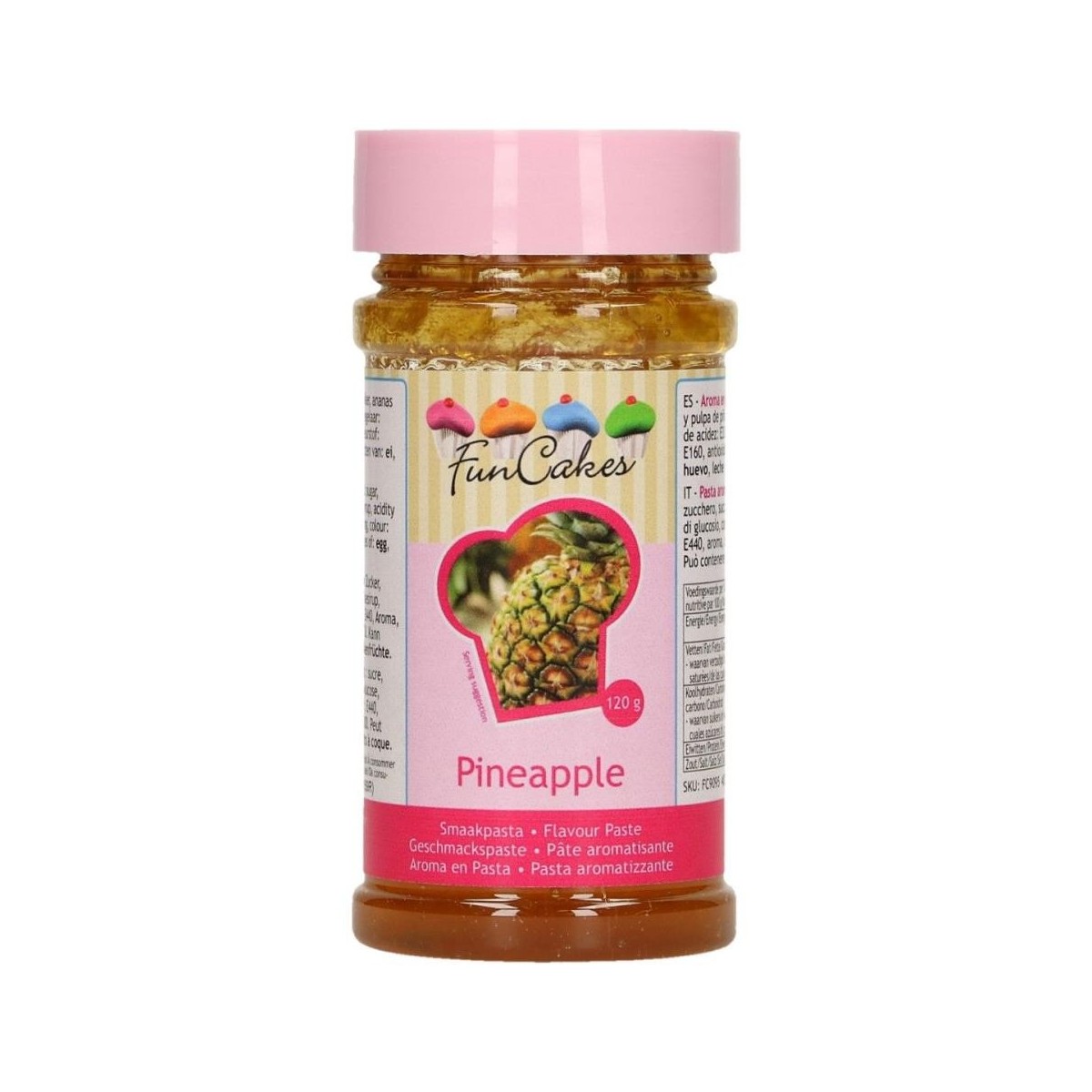 + FUNCAKES PATE AROMATISANTE ANANAS 120GRS/CD APRES FIN DE STOCK