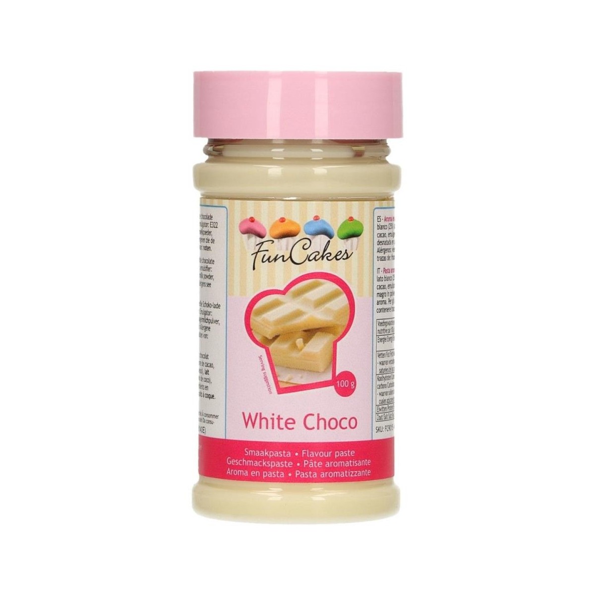 + FUNCAKES PATE AROMATISANTE CHOCOLAT BLANC 100GRS/CD APRES FIN DE STOCK