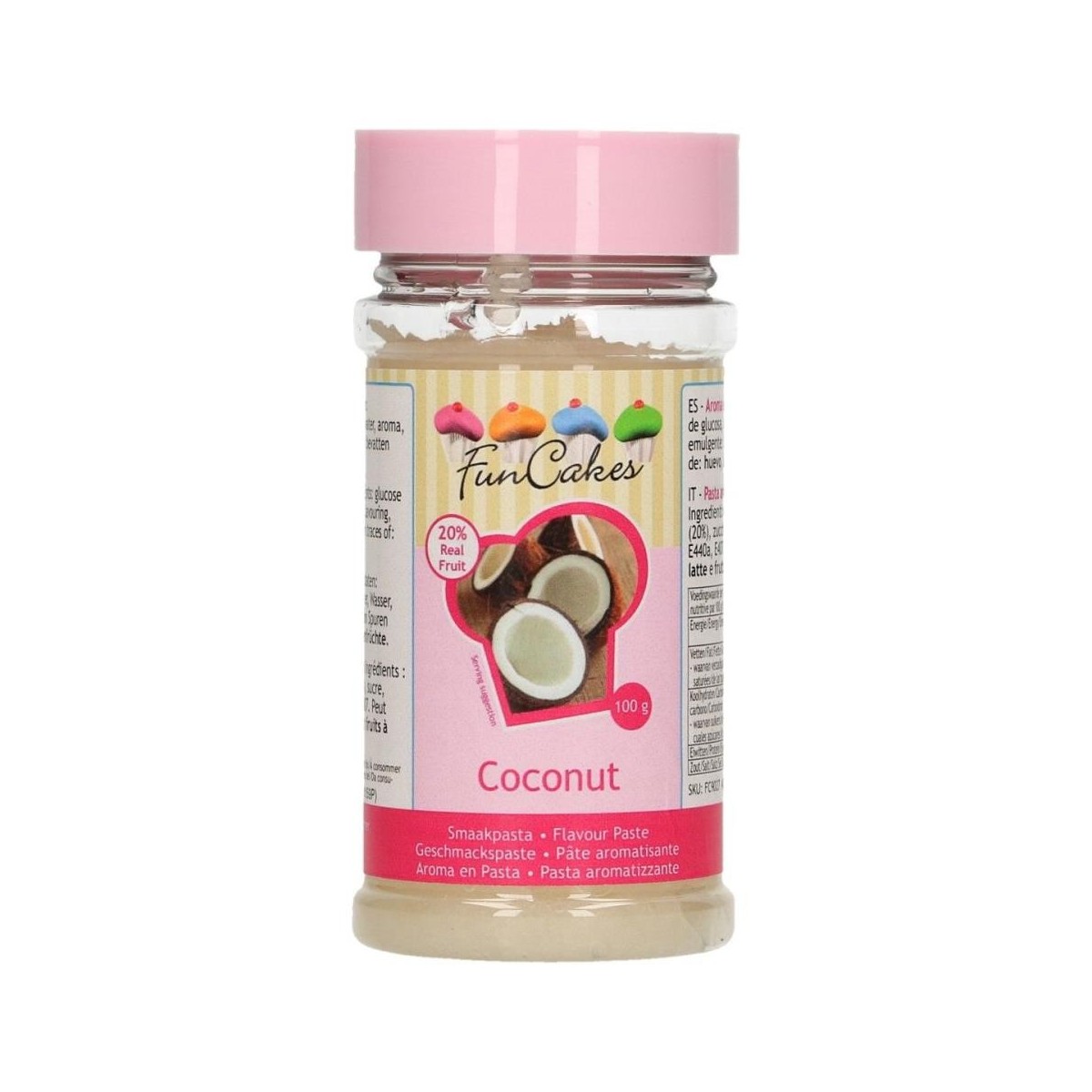 + FUNCAKES PATE AROMATISANTE NOIX DE COCO 100GRS/CD APRES FIN DE STOCK