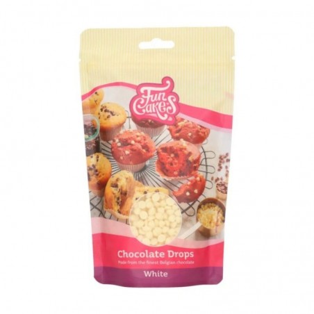 FUNCAKES GOUTTES CHOCOLAT DE CUISSON BLANC 350GR