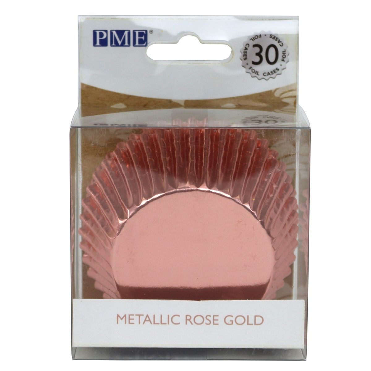 PME CAISSETTE CUPCAKE ALU ROSE OR METALLIQUE 30 PCES 