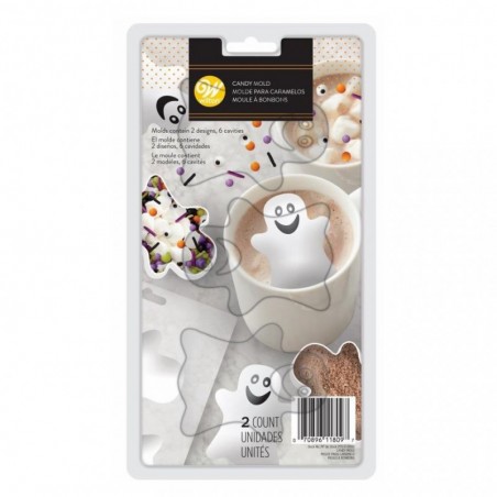 + WILTON MOULE CHOCO BOMB FANTOME EN PLASTIQUE 2X3 CAVITES