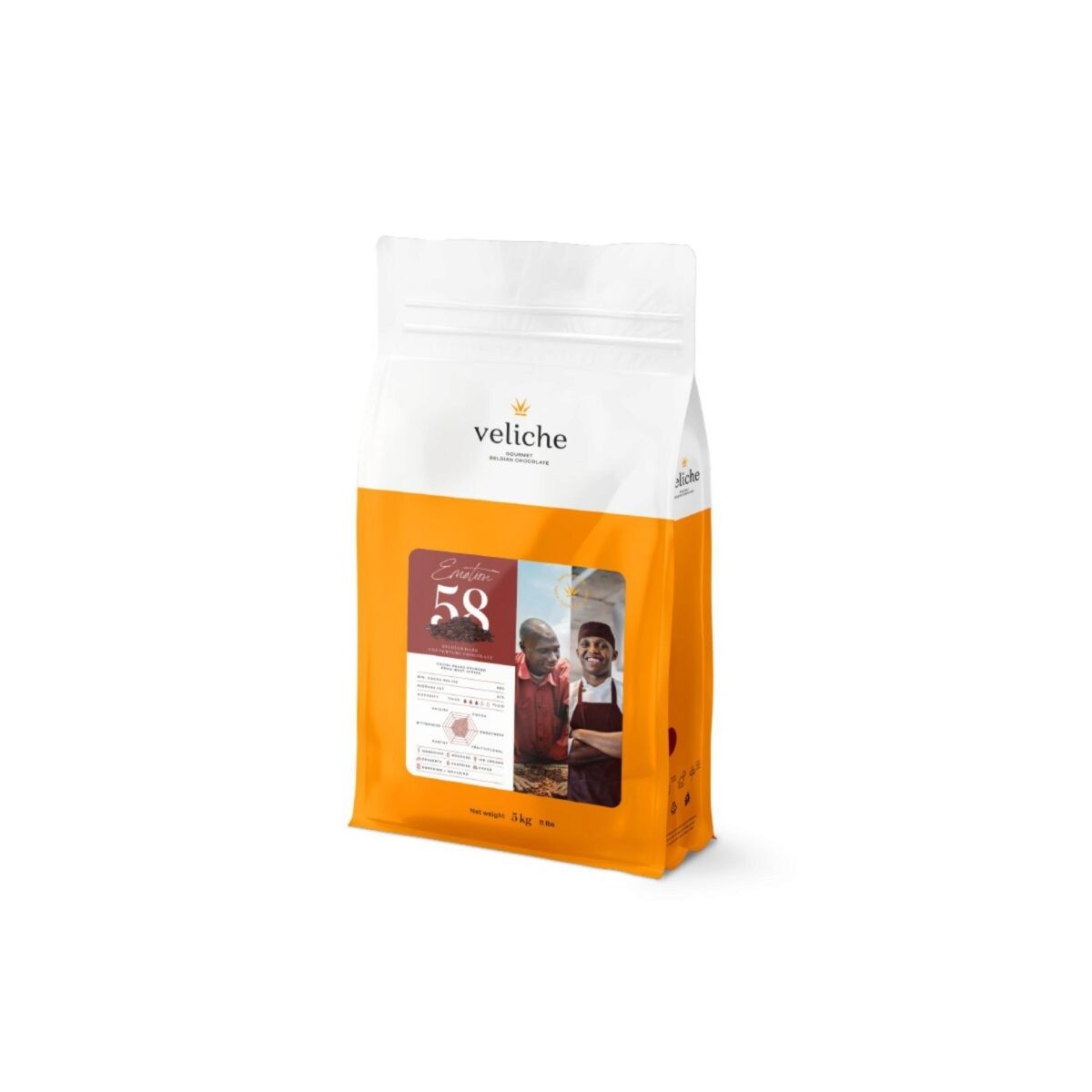 VELICHE E2404 EMOTION 58% DONKERE CHOCOLADE 10KG