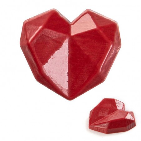 2068044 CŒUR BOMBE ROUGE ORIGAMI Ø3CM CHOCOLAT105 PCES