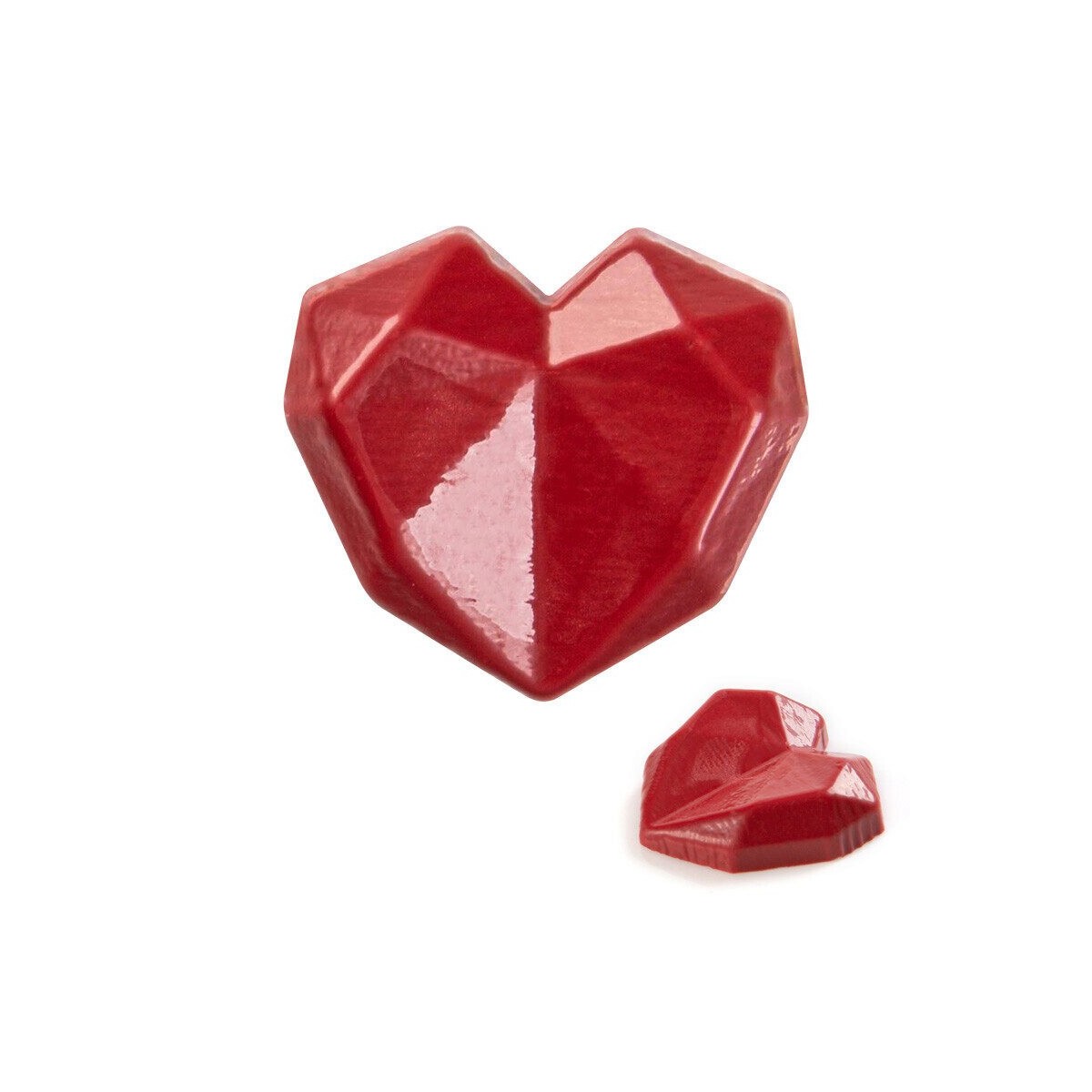 2068044 CŒUR BOMBE ROUGE ORIGAMI Ø3CM CHOCOLAT105 PCES