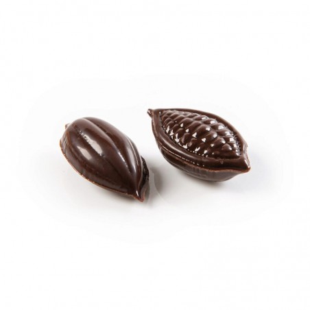 34376 FEVE DE CACAO 3D CHOCOLAT 20X38MM 96 PCES