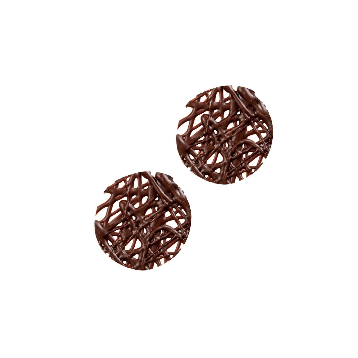 1034383 GRILLE RONDE CHOCOLAT NOIR 4CM 75 PCES