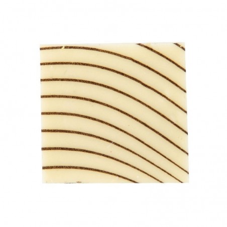 2035013 PLAQUETTE LIGNE BRUN CHOCOLAT BLANC 3X3CM 220 PCES