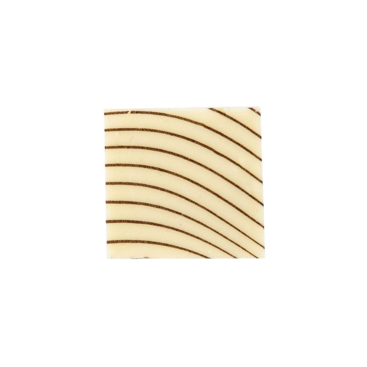 2035013 PLAQUETTE LIGNE BRUN CHOCOLAT BLANC 3X3CM 220 PCES