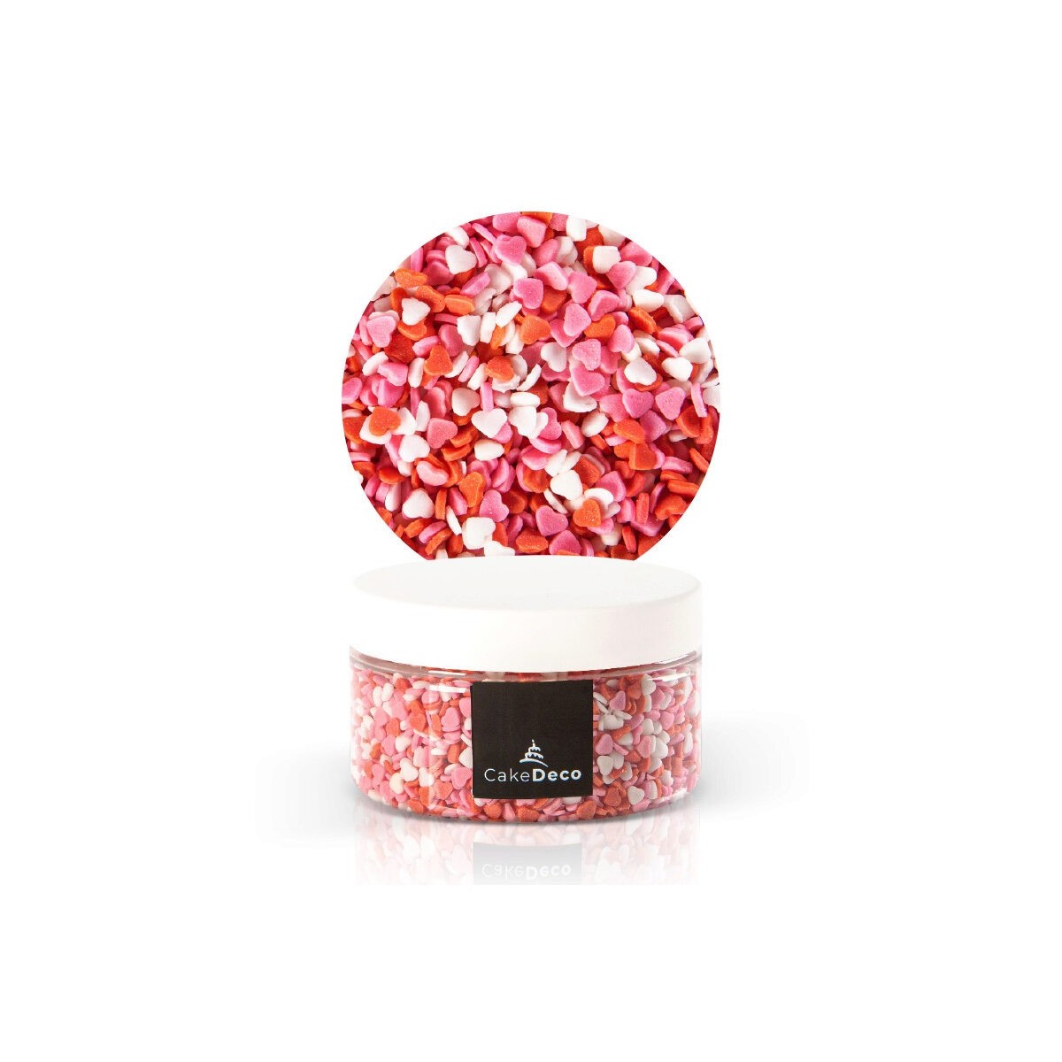 1039065 MINI CŒUR ROSE/ROUGE/BLANC EN SUCRE  80G