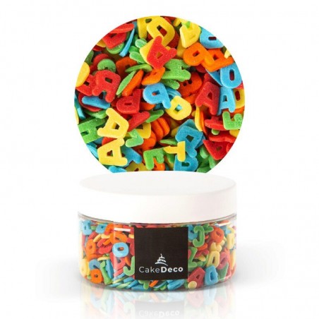 39070 CAKEDECO CONFETTI LETTERS   24 PIECES S/CD