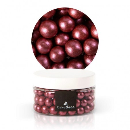 1039112 PERLE ROUGE RUBIS EN SUCRE Ø 1CM  80G