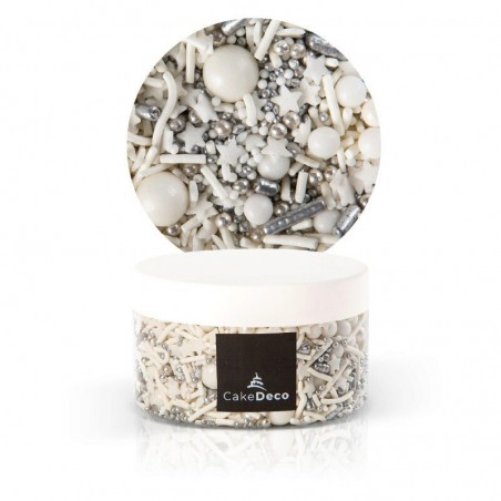 1039235 MIX NOEL BLANC/ARGENT EN SUCRE 100G