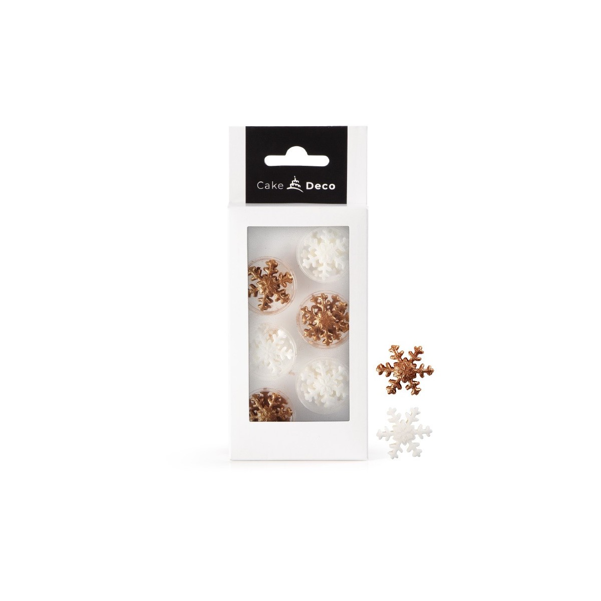 39402 FLOCON DE NEIGE BLANC & BRONZE 12 PCES