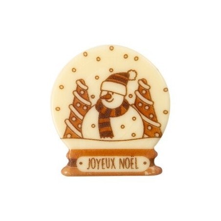 14792 PLAQUETTE JOYEUX NOEL  BOULE DE NOEL CHOCOLAT Ø 5CM 75 PIÈCESS/CD