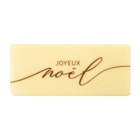 15534 PLAQUETTE JOYEUX NOEL  CHOCOLAT 80X35MM 60 PIÈCES