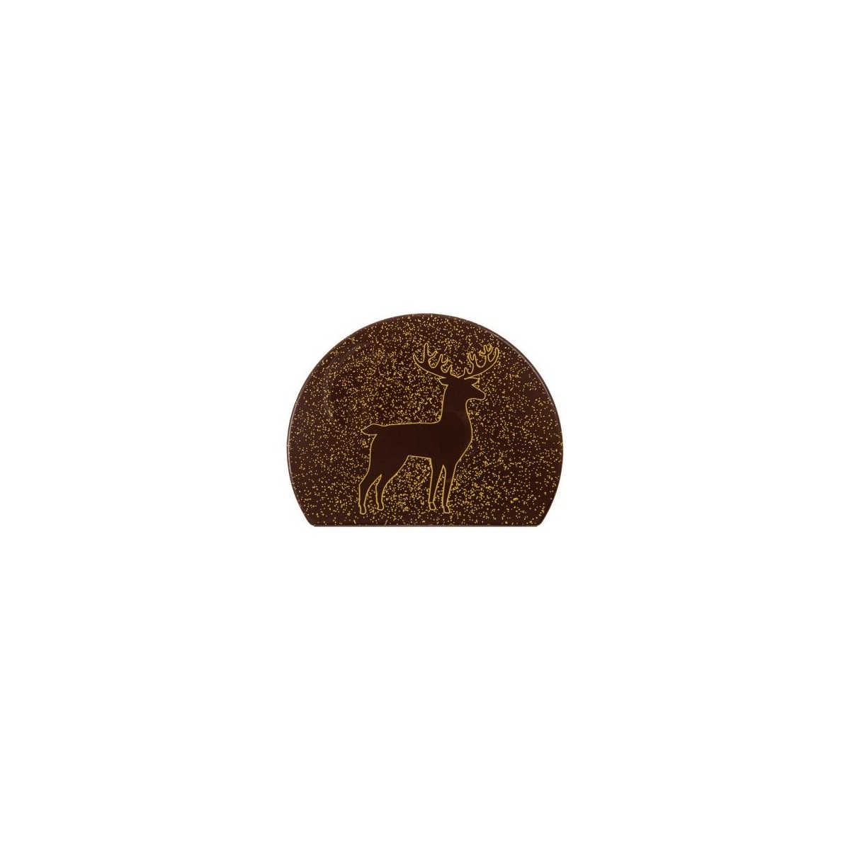 2015449 EMBOUT BUCHE CERF DORE CHOCOLAT 10X8CM 40 PIÈCES