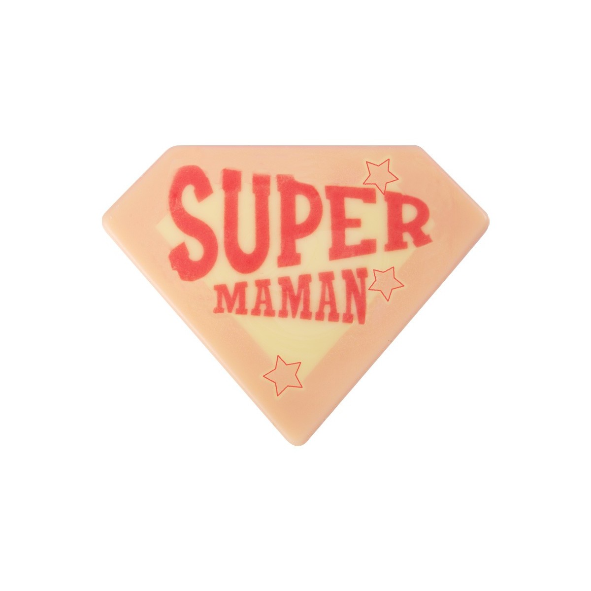 10816 PLAQUETTE SUPER MAMAN 8X6,5 CM CHOCOLAT 30 PCES S/CD