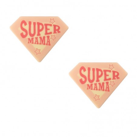 10821 PLAQUETTE SUPER MAMA 45X35MM CHOCOLAT 120 PCES S/CD