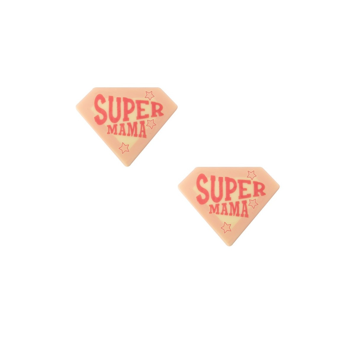 10821 PLAQUETTE SUPER MAMA 45X35MM CHOCOLAT 120 PCES S/CD