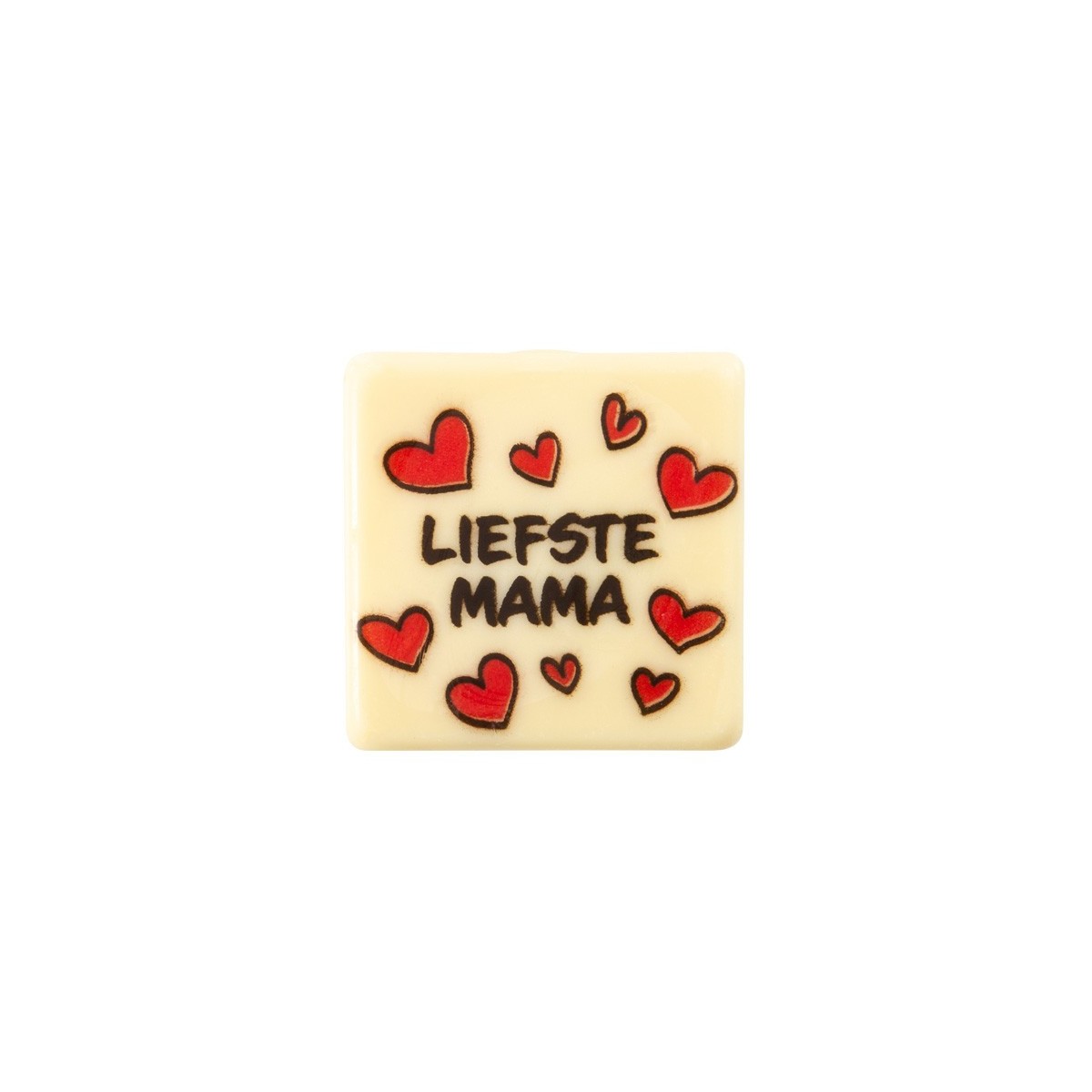 11072 PLAQUETTE CARRE LIEFSTE MAMA 38MM CHOCOLAT 120PCES S/CD