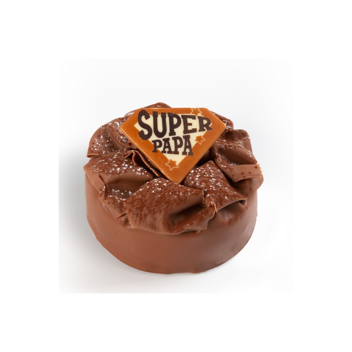 2011089 PLAQUETTE SUPER PAPA 80X65MM CHOCOLAT 30 PCES S/CD