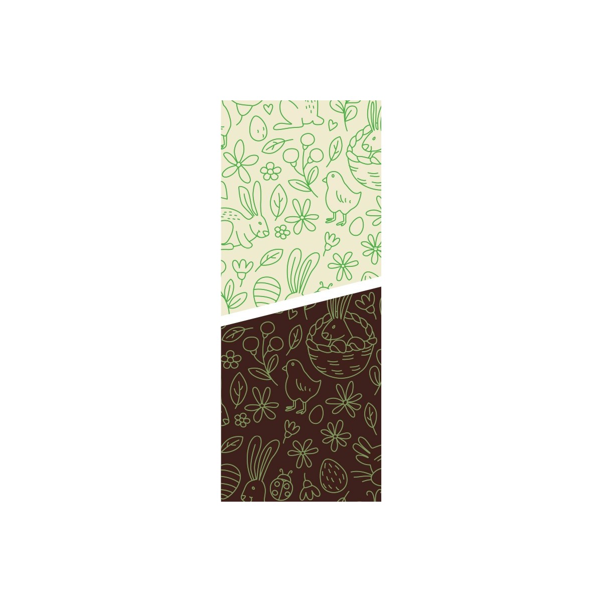 46436 FEUILLE TRANSFERT PAQUES VERT 30X40CM 30 PCES S/CD