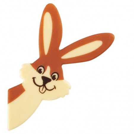 69162 PLAQUETTE LAPIN GEANT 125X100MM CHOCOLAT 20PCES