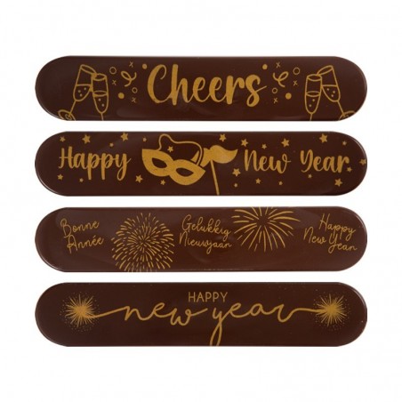 14732 ECLAIR GELUKKIG NIEUWJAAR, BONNE ANNÉE, NEWYEAR 15X3CM 35PCES S/CDE