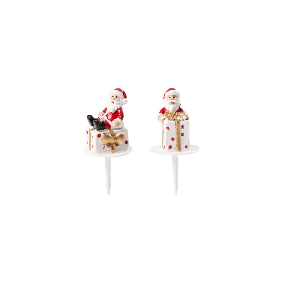 1015426 PÈRE NOËL AVEC CADEAU BLANC 3CM 64PCES S/CDE