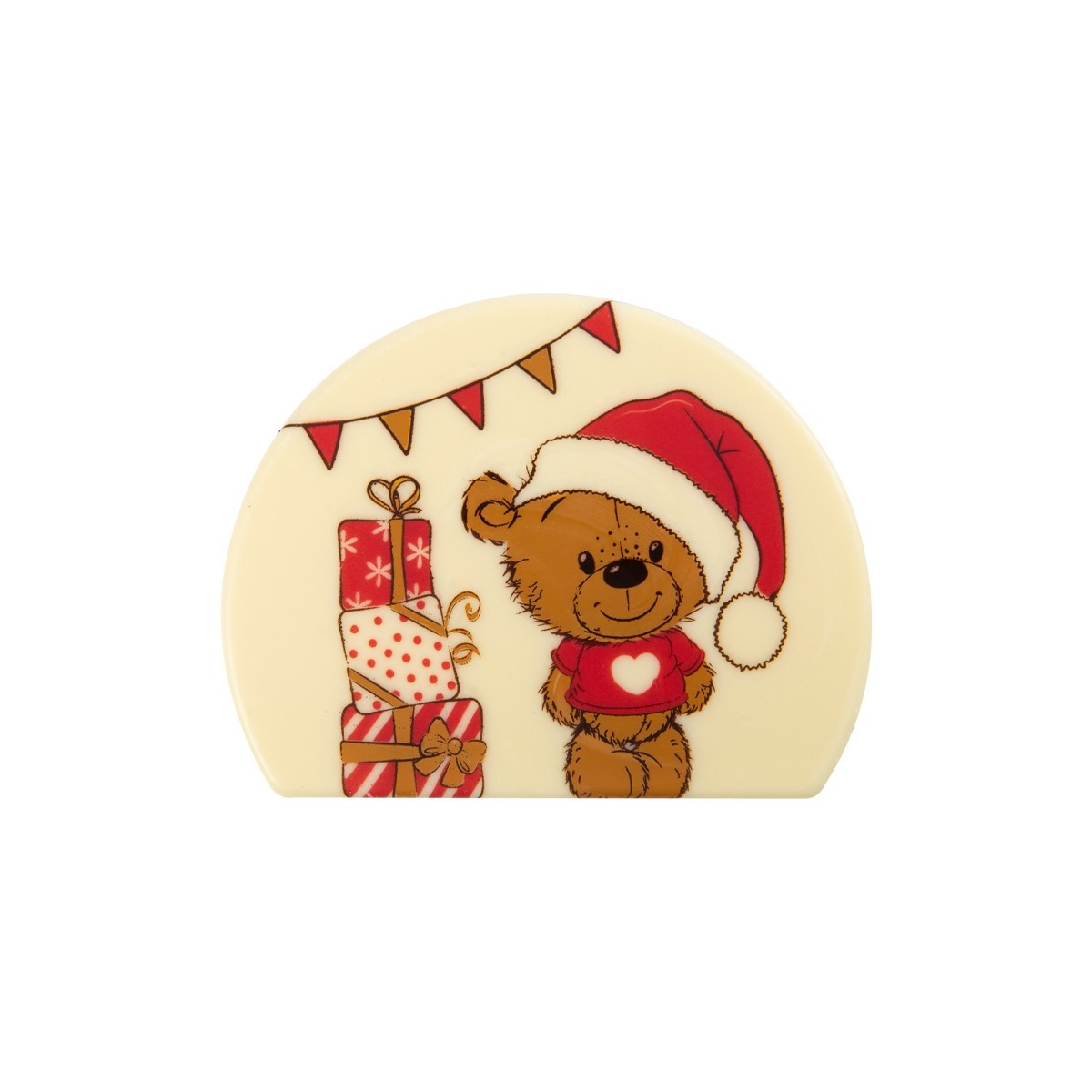 2015487 EMBOUT BUCHE OURS DE NOËL 10X8CM 40PCES