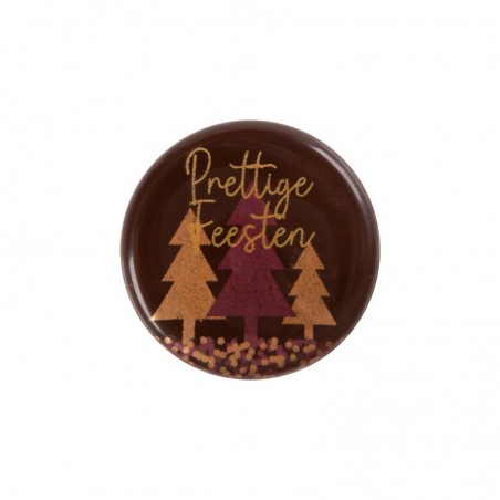 15541 PLAQUETTE SAPINS DE NOËL PRETTIGE FEESTEN 3,8CM 120PCES S/CD