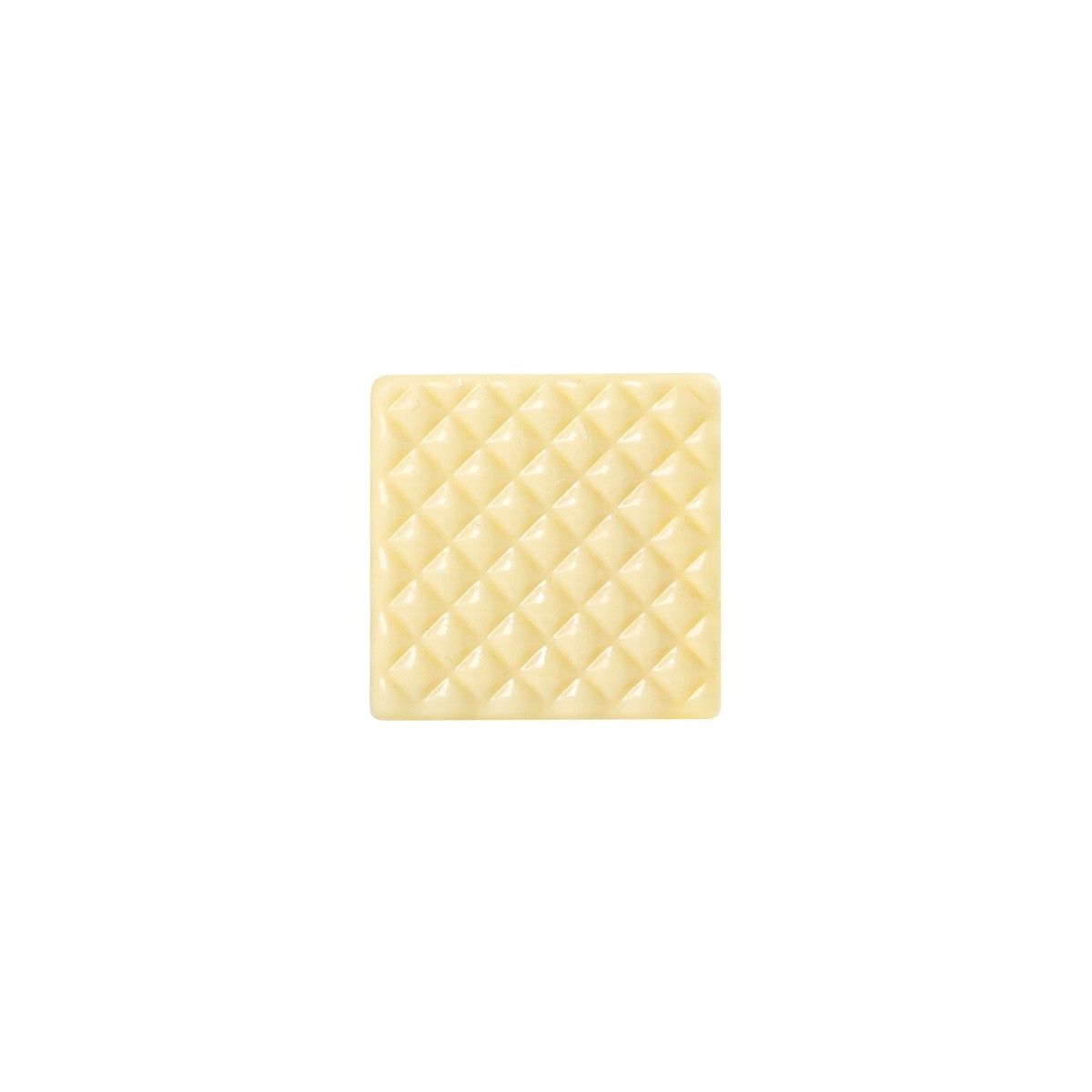 15639 VIERKANT MET KUSSENMOTIEF WITTE CHOCOLADE 5X5CM 75PCES OP/ORDER