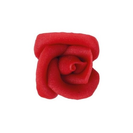 1061400 ROSE ROUGE FEUILLE CARRÉE 3,5CM 30PCES S/CDE