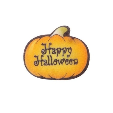 91142 POMPOEN HAPPY HALLOWEEN 5X4CM 100PCES OP/ORDER