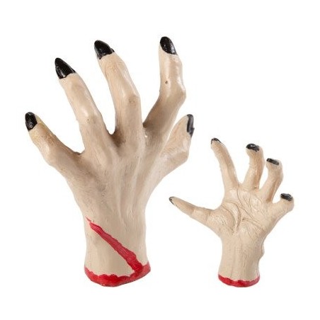 91156 HALLOWEEN HAND 7X6CM 12PCES ON/ORDER