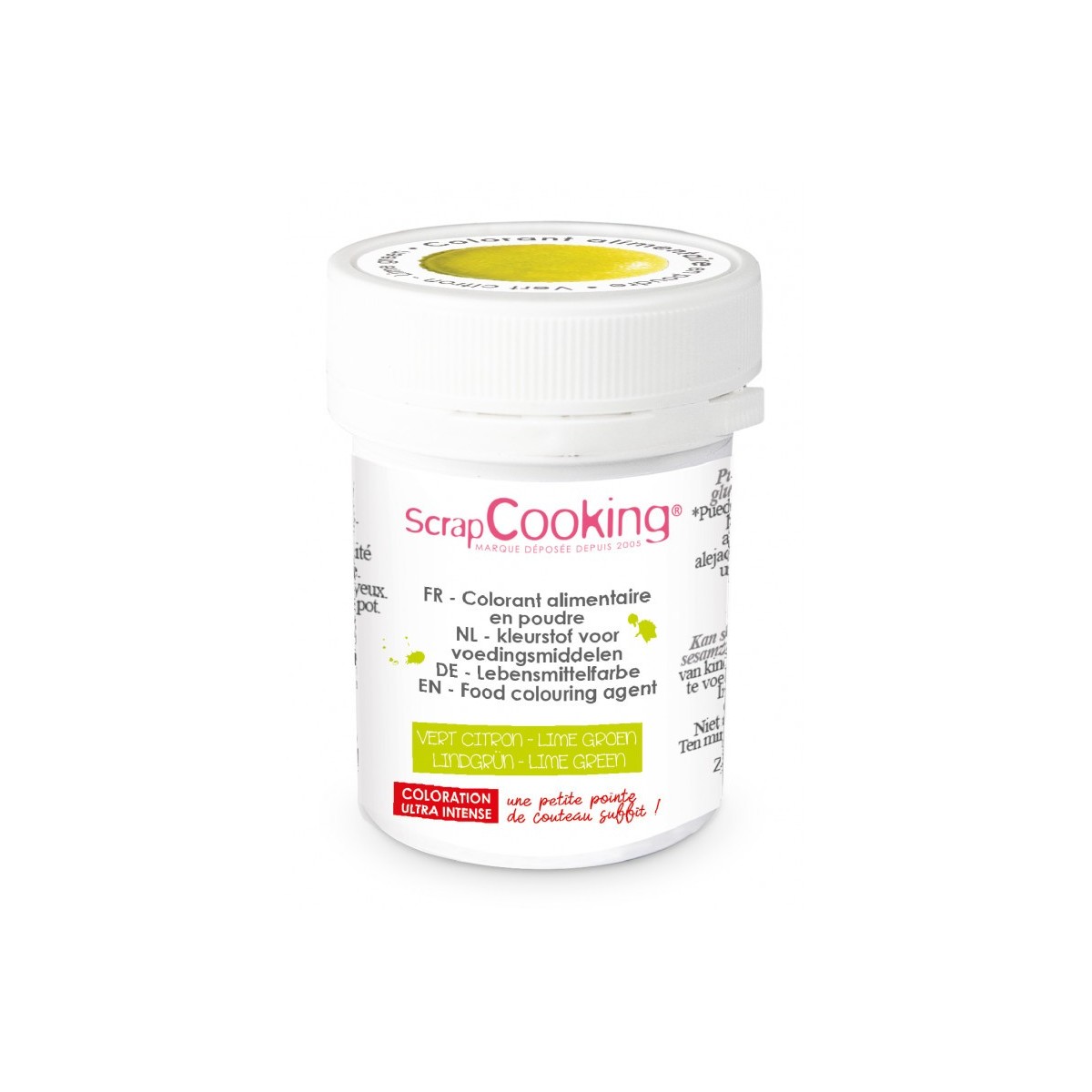 SCRAPCOOKING COLORANT ALIMENTAIRE HYDRO VERT CITRON 5GR