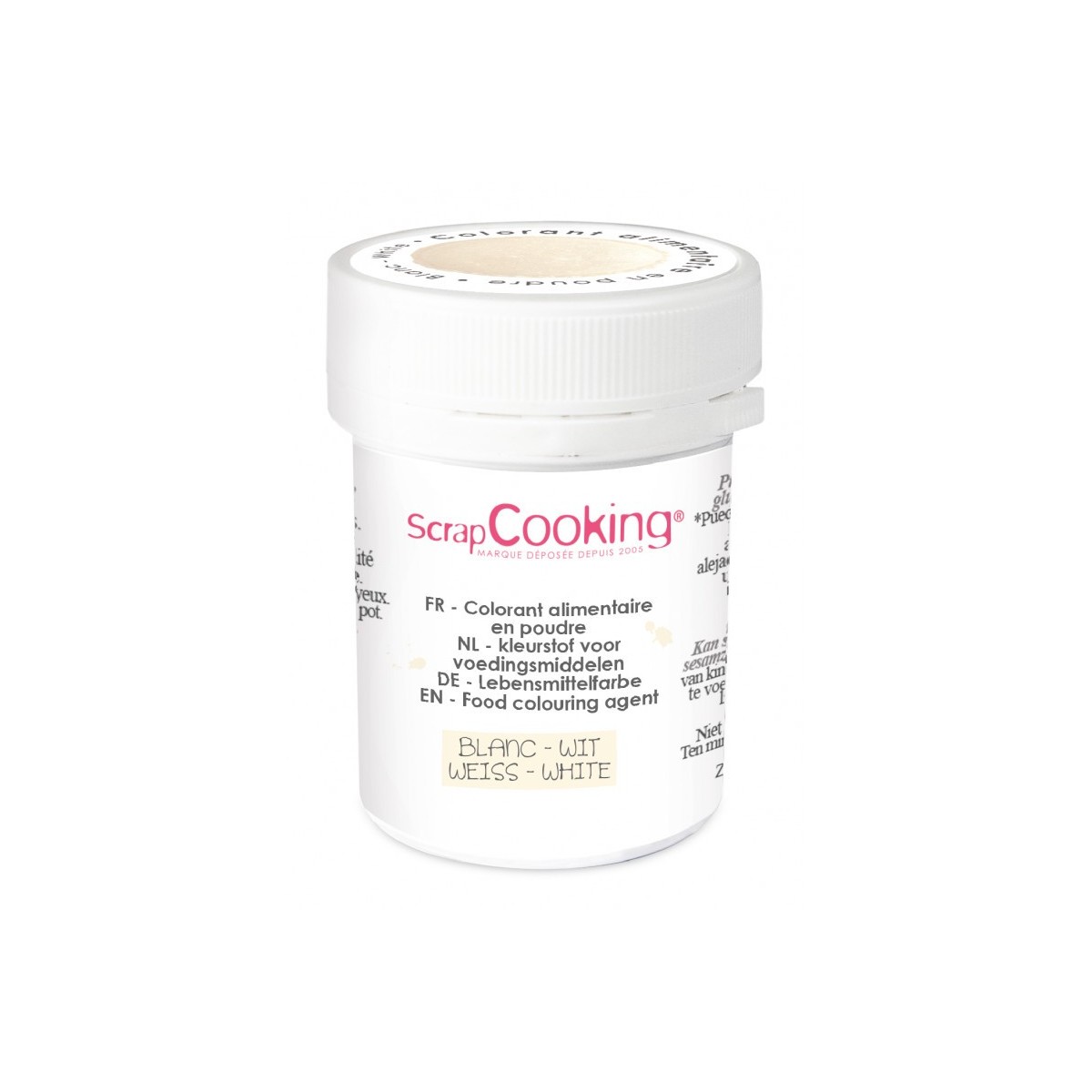 SCRAPCOOKING COLORANT ALIMENTAIRE HYDRO BLANC 5GR