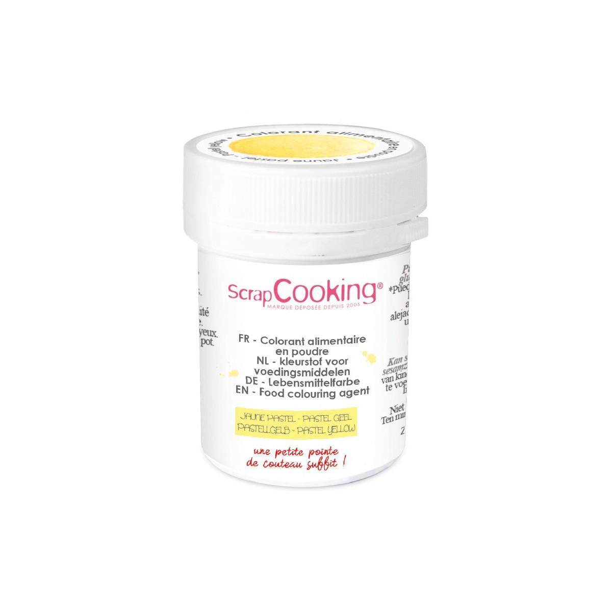 SCRAPCOOKING COLORANT ALIMENTAIRE HYDRO JAUNE PASTEL 5GR