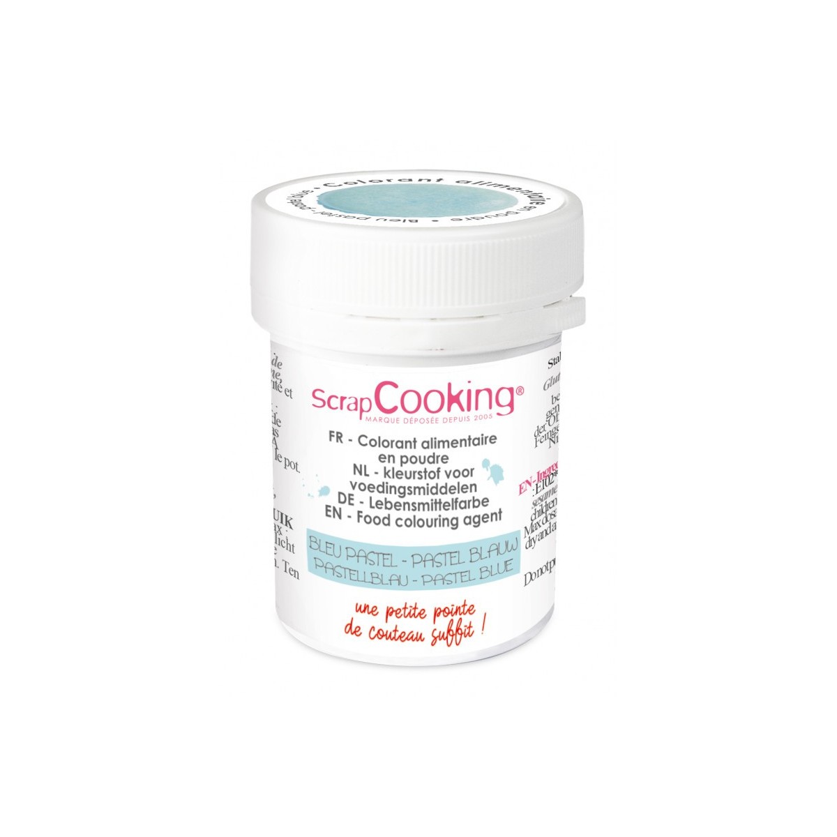 SCRAPCOOKING COLORANT ALIMENTAIRE HYDRO BLEU PASTEL 5GR