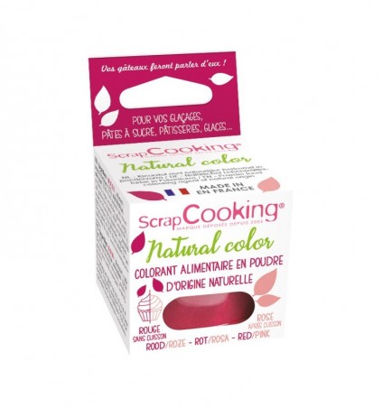 SCRAPCOOKING KLEURSTOF  NATUURLIJK ROOD 10GR