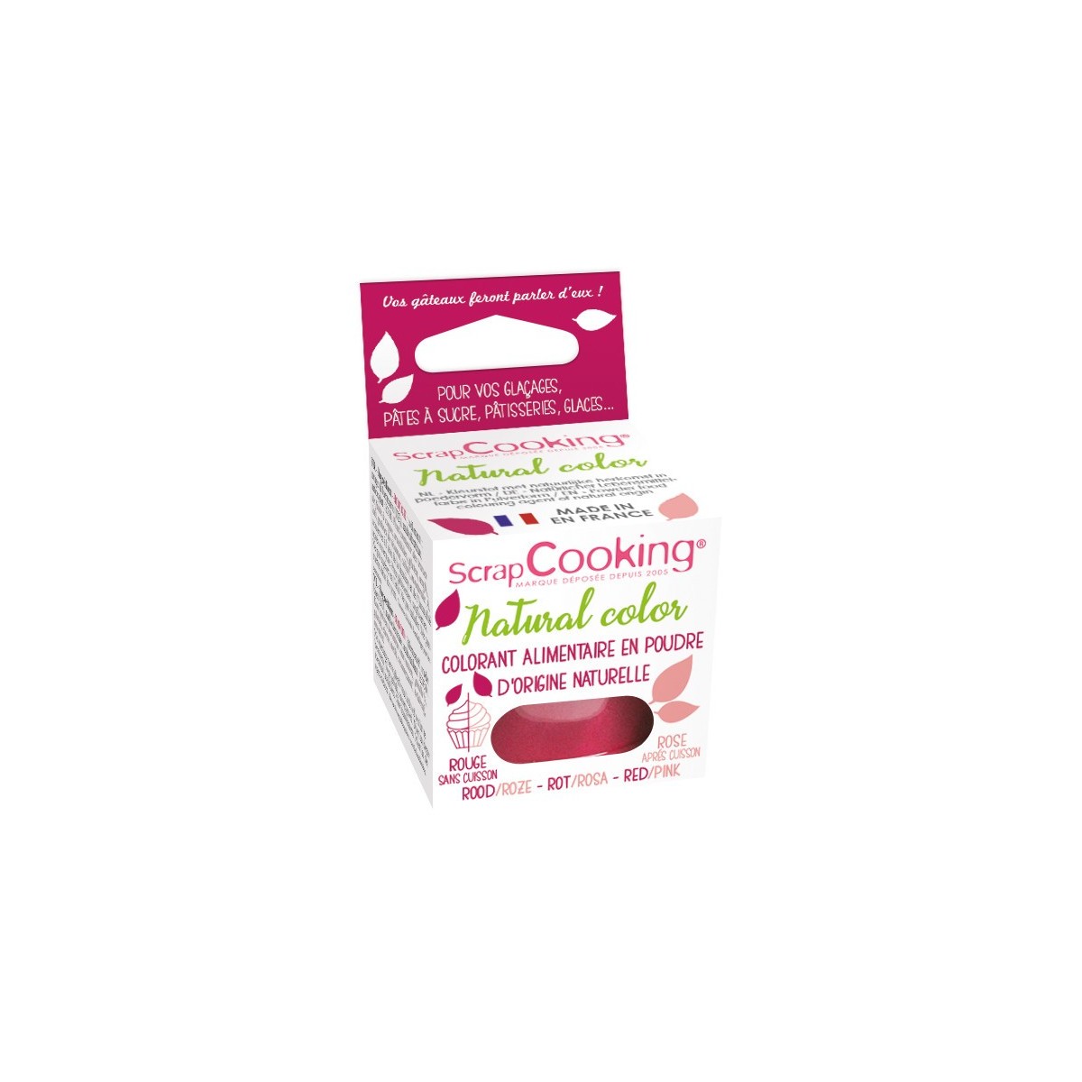 SCRAPCOOKING COLORANT ALIMENTAIRE NATUREL ROUGE  3GR